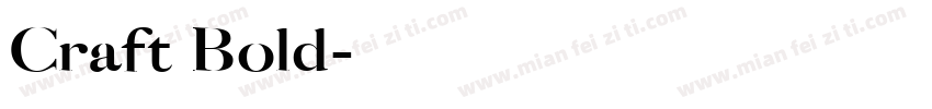 Craft Bold字体转换